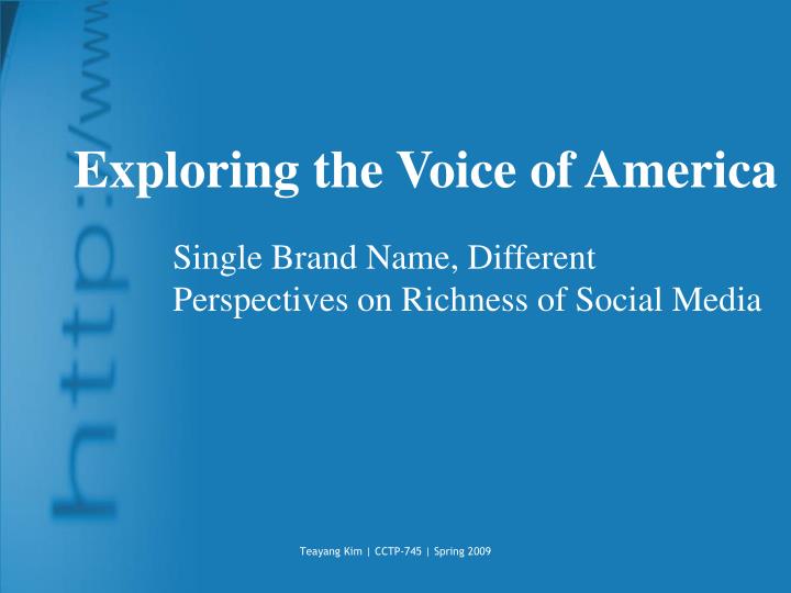 exploring the voice of america