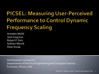 PICSEL: Measuring User-Perceived Performance to Control Dynamic Frequency Scaling