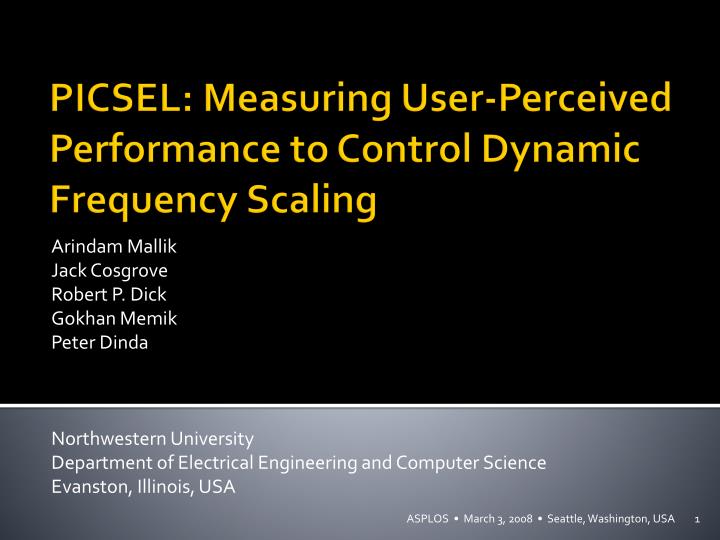 picsel measuring user perceived performance to control dynamic frequency scaling
