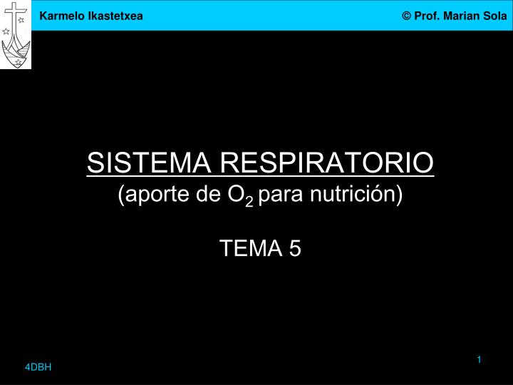 sistema respiratorio aporte de o 2 para nutrici n tema 5
