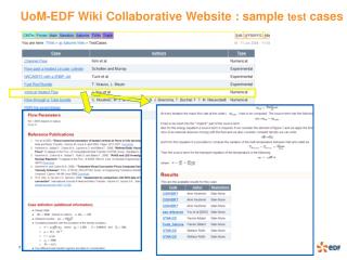 UoM-EDF Wiki Collaborative Website : sample test cases