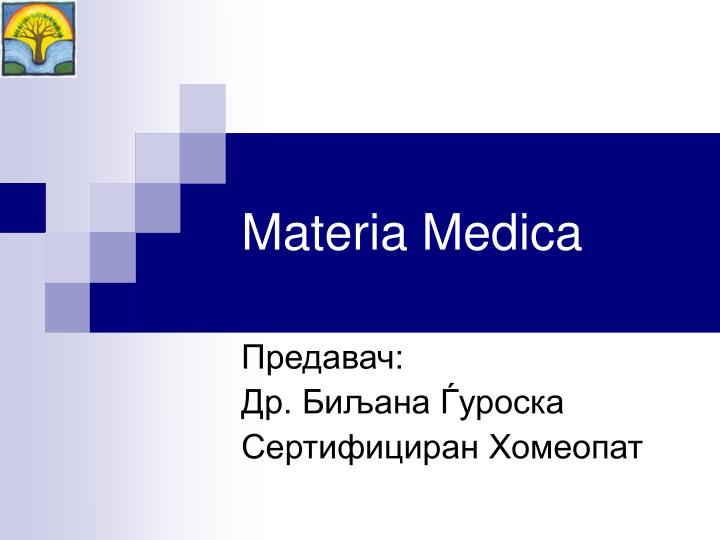 materia medica