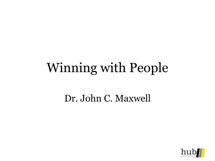 winning with people