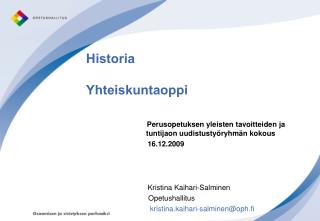 historia yhteiskuntaoppi