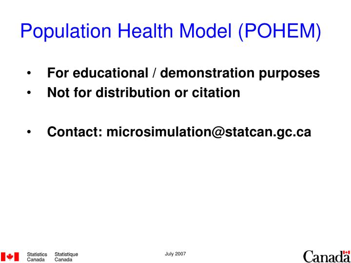 population health model pohem