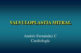 valvuloplastia mitral