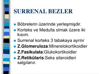 surrenal bezler