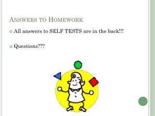 Answers to Homework