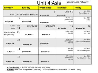 Unit 4:Asia