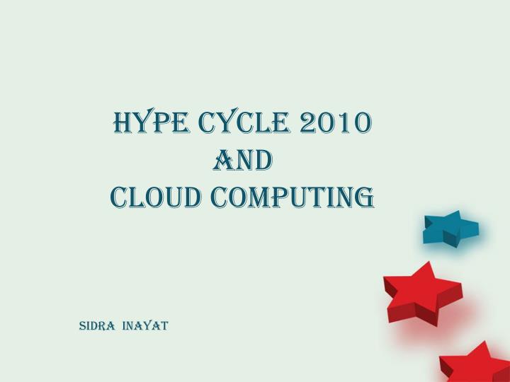 hype cycle 2010 and cloud computing