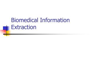Biomedical Information Extraction