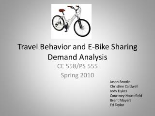 Travel Behavior and E-Bike Sharing Demand Analysis