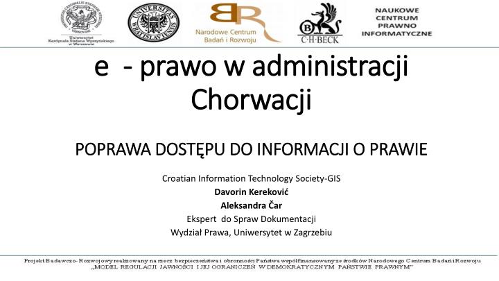 e prawo w administracji chorwacji poprawa dost pu do informacji o prawie