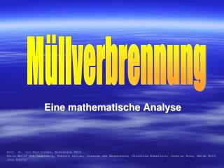 eine mathematische analyse