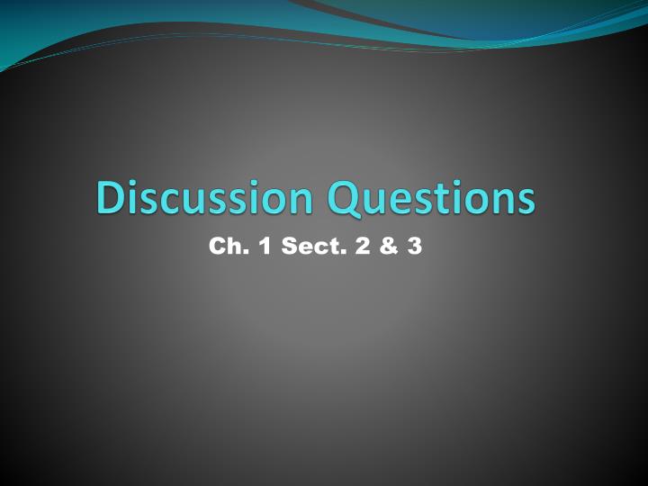 discussion questions