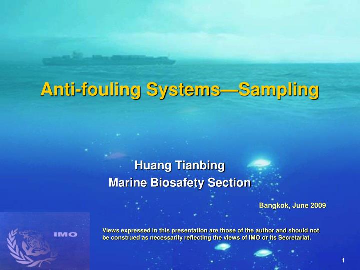 anti fouling systems sampling