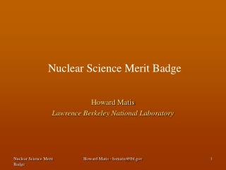 Nuclear Science Merit Badge