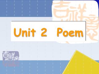 Unit 2 Poem