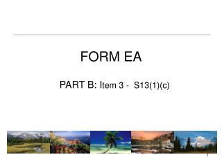 FORM EA