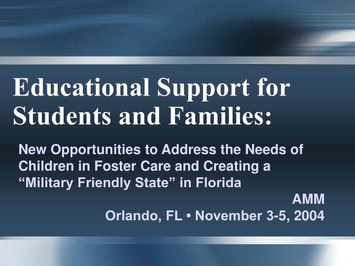 educational support for students and families