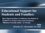 Educational Support for Students and Families: - slide 1