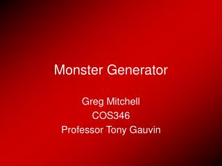 monster generator