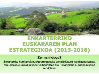 ENKARTERRIKO EUSKARAREN PLAN ESTRATEGIKOA (2013-2016)