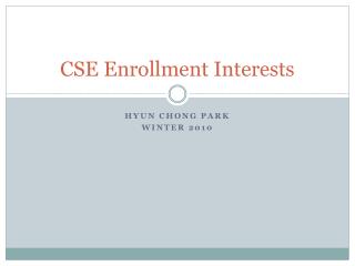 CSE Enrollment Interests
