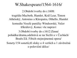 w shakespeare 1564 1616