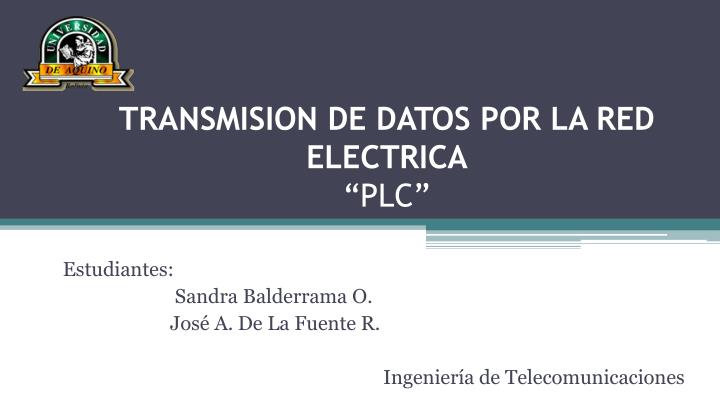 transmision de datos por la red electrica plc