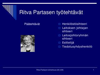 ritva partasen ty teht v t