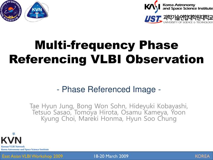 multi frequency phase referencing vlbi observation