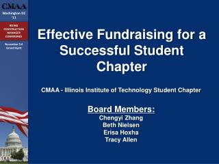 Effective Fundraising for a Successful Student Chapter
