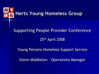 Herts Young Homeless Group