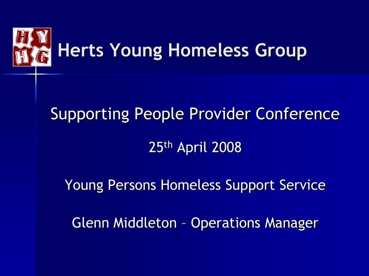 herts young homeless group