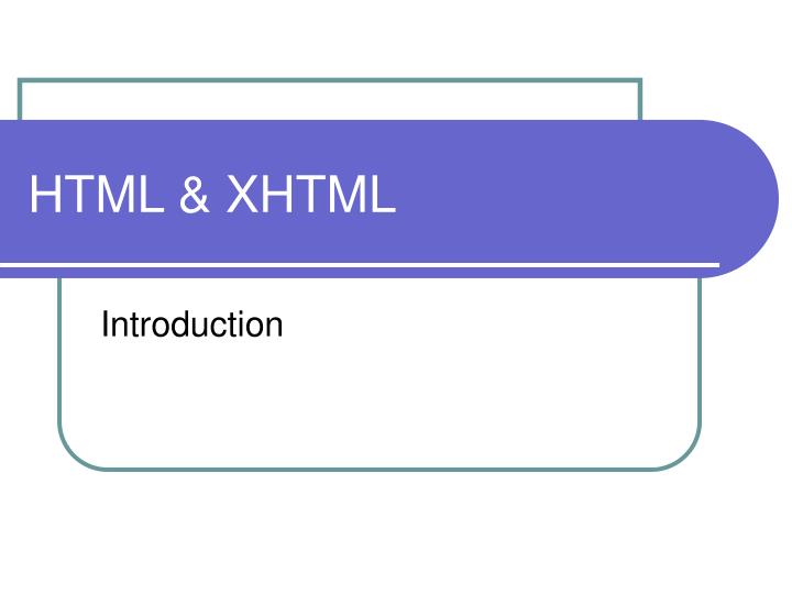 html xhtml