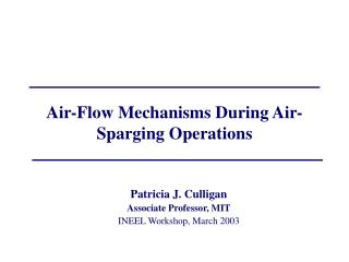 Air-Flow Mechanisms During Air-Sparging Operations