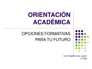 orientaci n acad mica