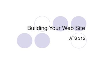 Building Your Web Site