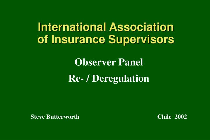 international association of insurance supervisors