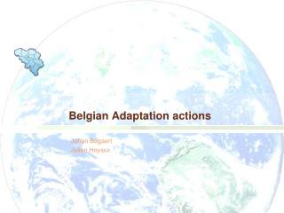 Belgian Adaptation actions