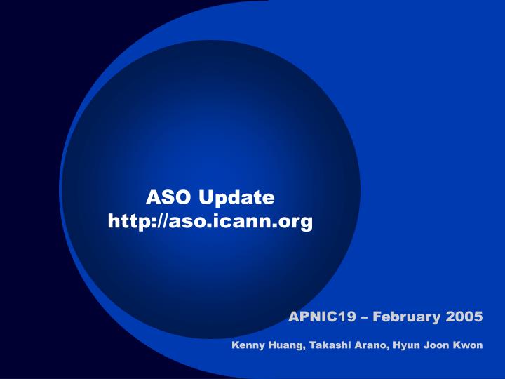 aso update http aso icann org