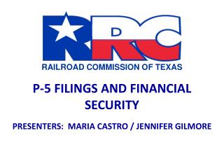 P-5 FILINGS AND FINANCIAL SECURITY