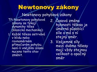 newtonovy z kony