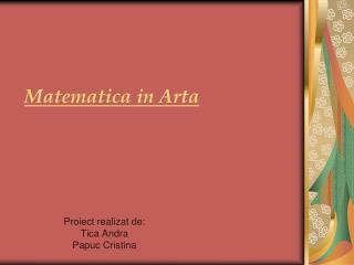 matematica in arta