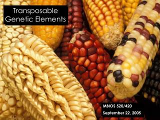 Transposable Genetic Elements
