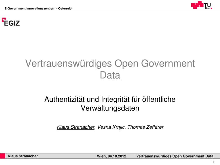 vertrauensw rdiges open government data