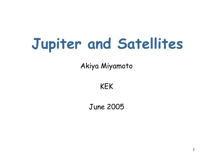 jupiter and satellites