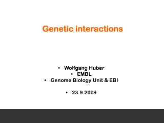 Genetic interactions
