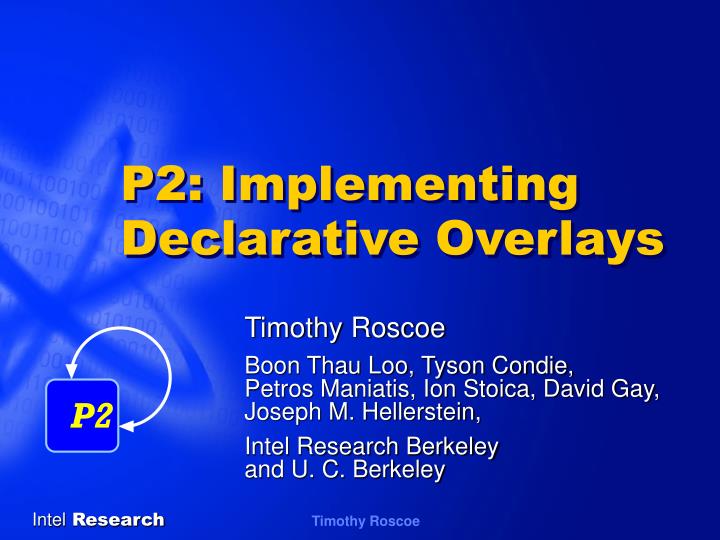 p2 implementing declarative overlays